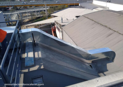 sistema de presurización de escalera Perú farma 2